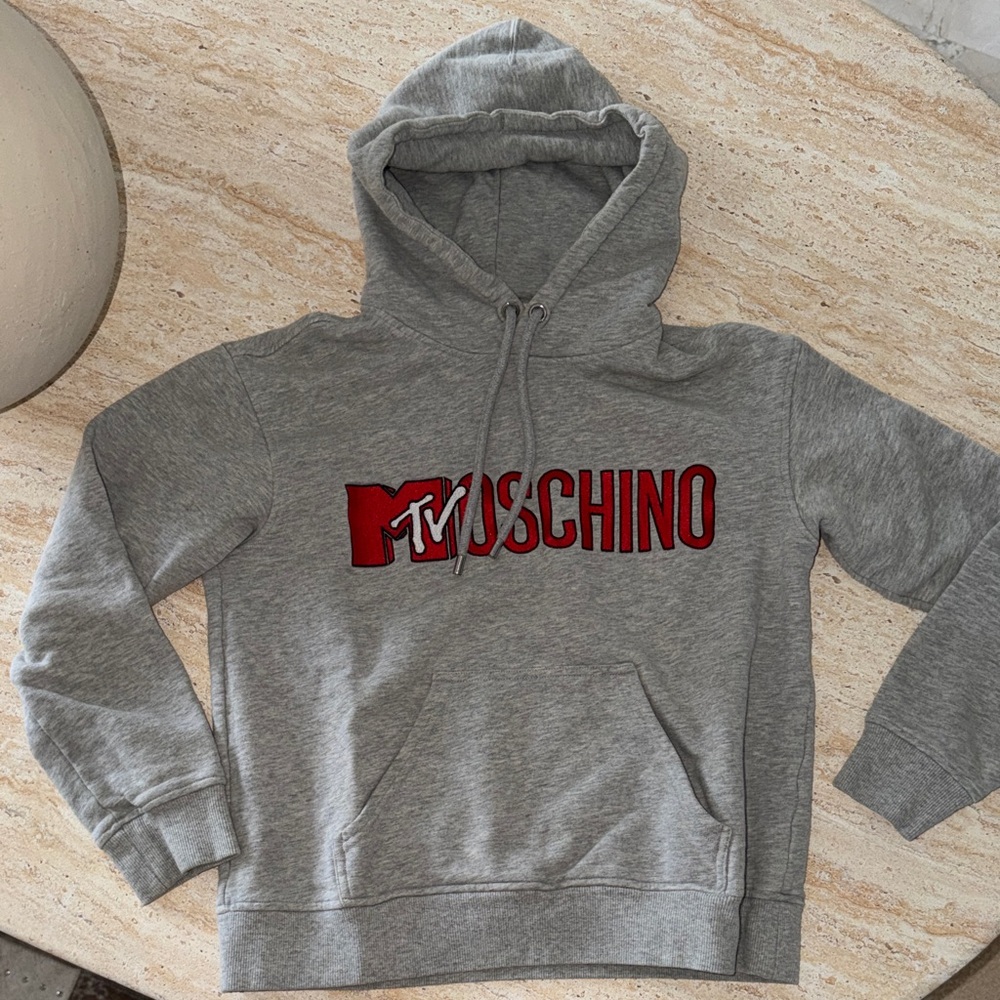 H&M x Moschino Gray Hoodie Sweater